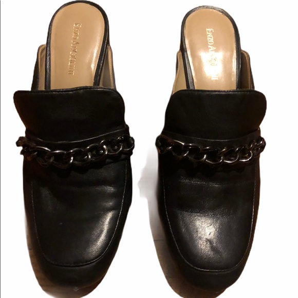 Enzo Angiolini Shoes - Enzo Angiolini Gillian Leather Mules Black Size 9